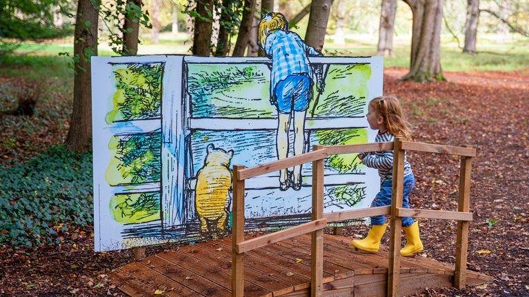 Enjoy illustrations around the gardens on the Winnie-the-Pooh story trail at Anglesey Abbey